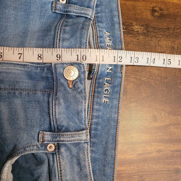 American Eagle Jeans 16 S Next Level Stretch Favorite Boyfriend Mid Rise - Picture 9 of 12